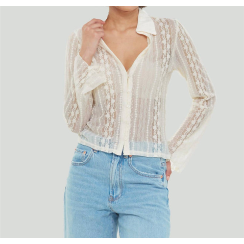 Dex lace blouse in off white
