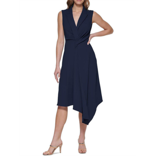 DKNY womens asymmetric long cocktail and party dress
