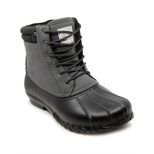 Nautica channing mens faux leather lace-up winter & snow boots