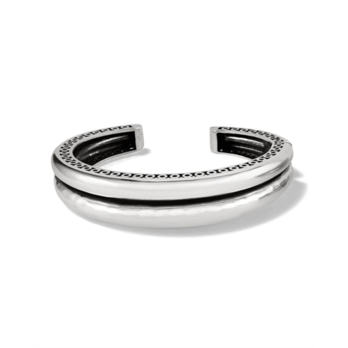 Brighton inner circle double hinged bangle in silver