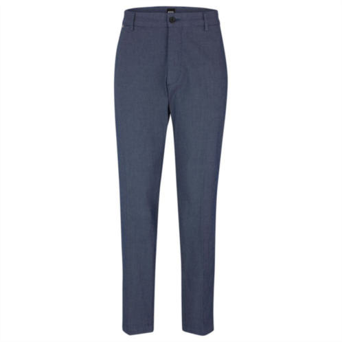 BOSS regular-fit trousers in patterned stretch cotton