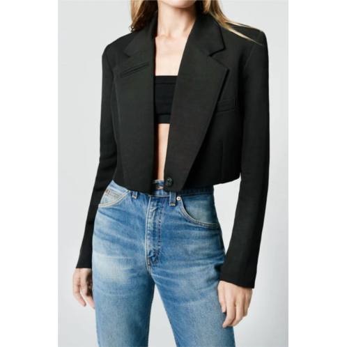 Smythe cut off blazer in black