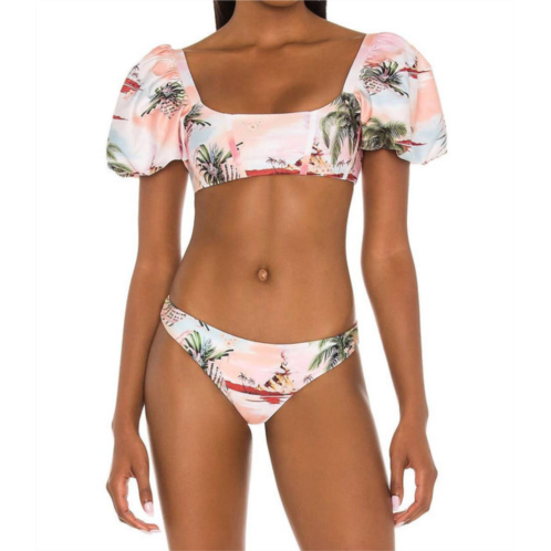 AGUA BENDITA chelsea luau bikini top in multicolor