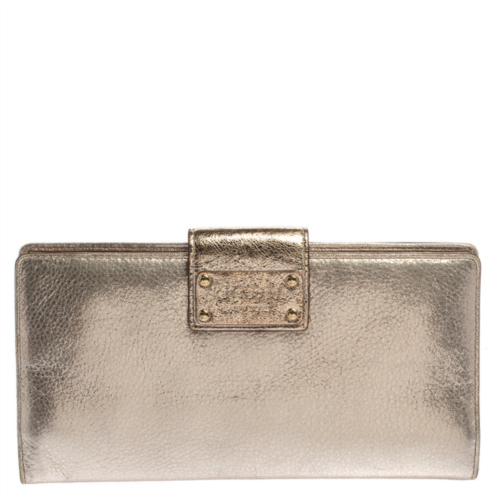 Kate Spade shimmer leather flap clutch