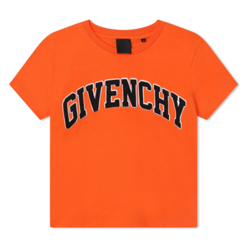 Givenchy orange curved logo t-shirt
