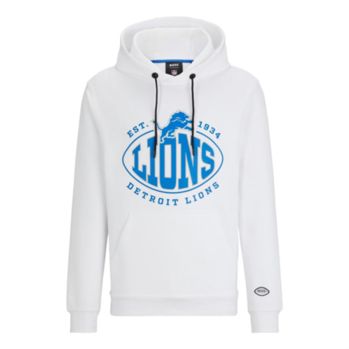 BOSS x nfl cotton-blend hoodie with collaborative branding