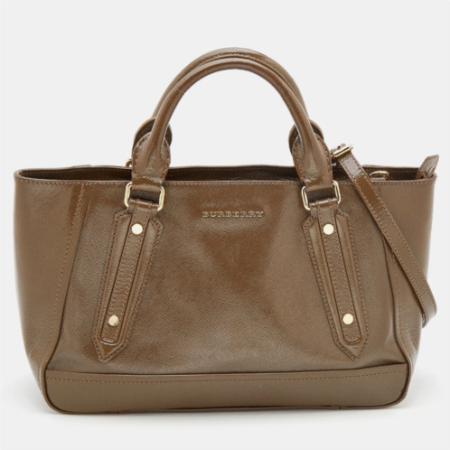 Burberry patent leather somerford convertible tote