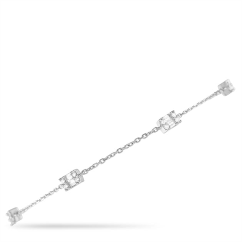 Non Branded lb exclusive 14k white gold 0.25ct diamond station bracelet br09823-w
