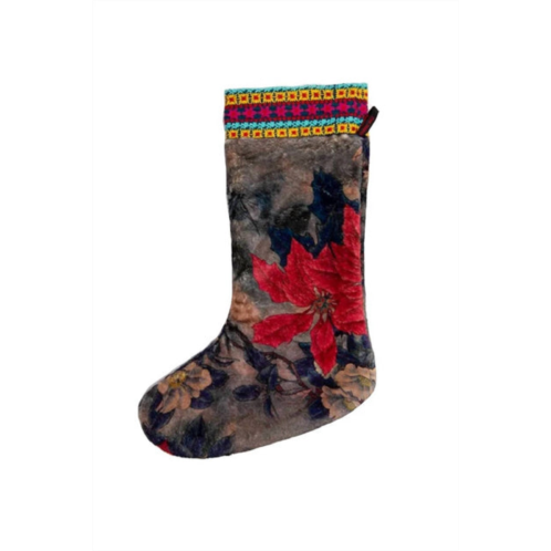 Johnny Was claret holiday stocking in multi