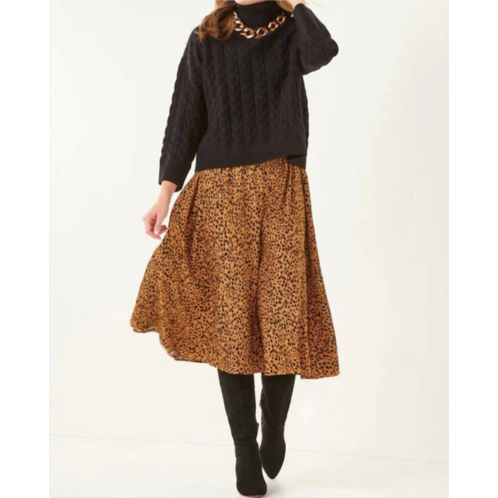 Giftcraft garbo maxi skirt in brown leopard