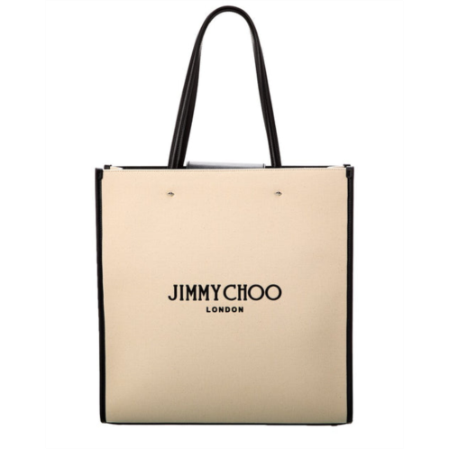 Jimmy Choo n/s large canvas & leather tote