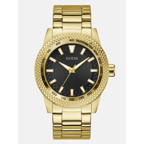 Guess Factory gold-tone and black analog watch