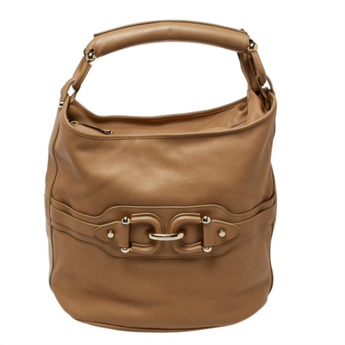 Burberry leather horsebit hobo