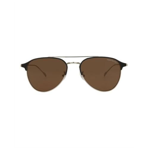 Montblanc aviator-frame metal sunglasses