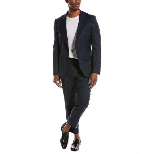Boss Hugo Boss wool-blend suit with flat front pant