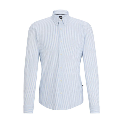 BOSS slim-fit shirt in printed performance-stretch jersey