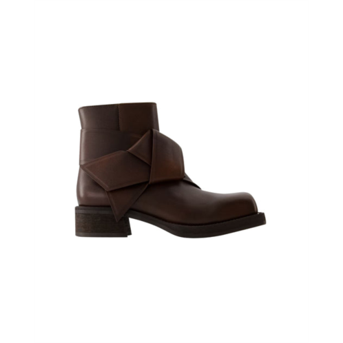 Acne studios musubi w boots - - leather - dark brown