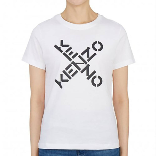 KENZO womens logo short sleeve t-shirt in white