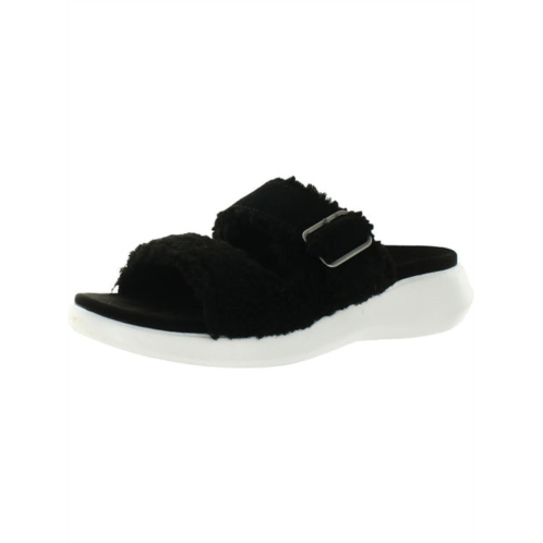 Koolaburra pasea womens faux fur slip-on slide sandals