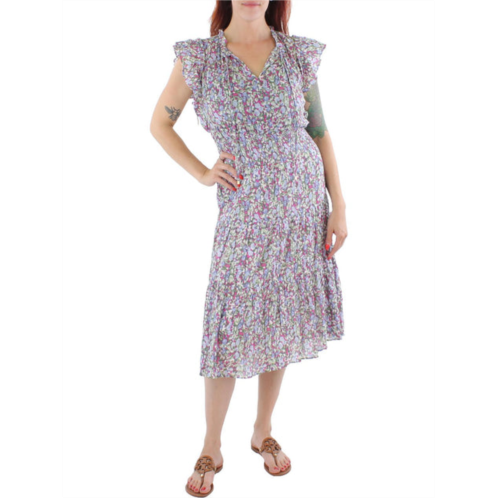 POLO Ralph Lauren womens cotton tiered midi dress