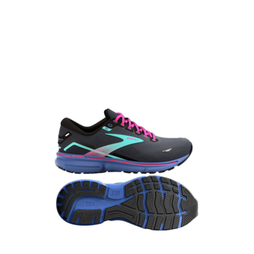 BROOKS womens ghost 15 running shoes - b/medium width in black/blue/aruba
