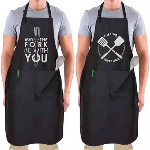 Zulay Kitchen funny aprons for men, women & couples