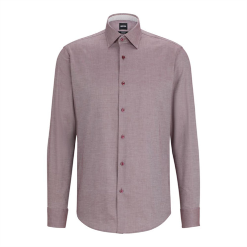 BOSS regular-fit shirt in easy-iron oxford stretch cotton