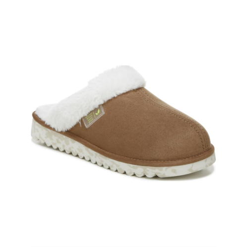 Dr. Scholl stay cay fluf womens faux suede slip on slide slippers