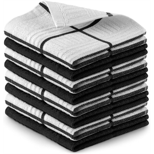 Zulay Kitchen absorbent kitchen towels cotton 8 pack 12x12