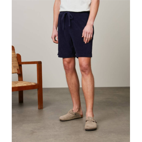 Hartford mens terry shorts in navy