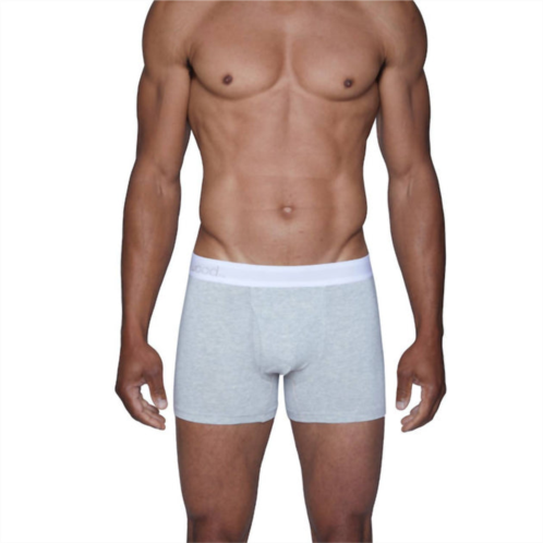 Wood boxer brief with fly in heather grey