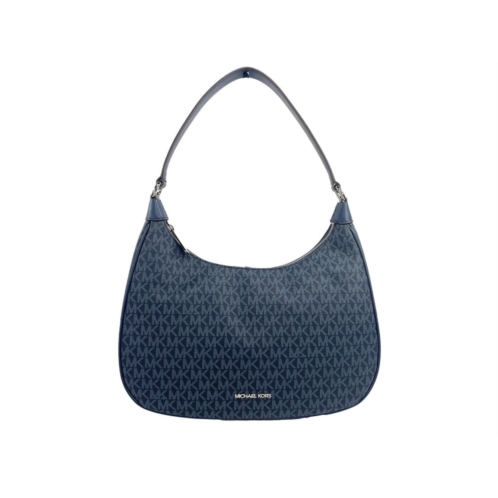 Michael Kors cora large blue shoulder crossbody bag womens purse