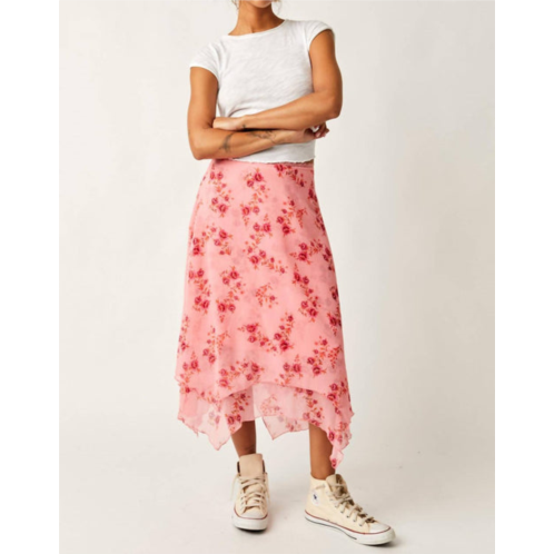 Free People garden party skirt in pink