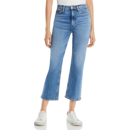 RE/DONE womens high rise cropped bootcut jeans