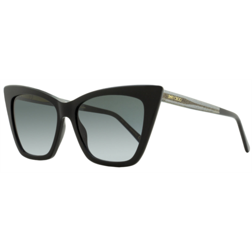 Jimmy Choo womens cat eye sunglasses lucine 8079o black 55mm