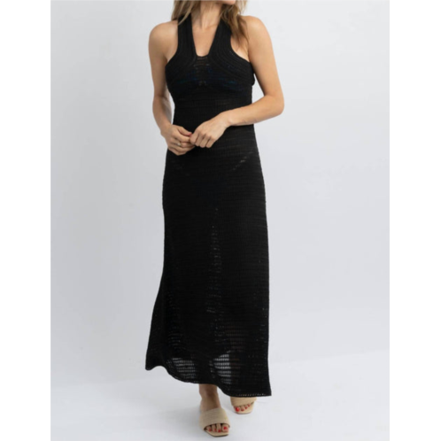 Style U shoreside crochet coverup dress in black