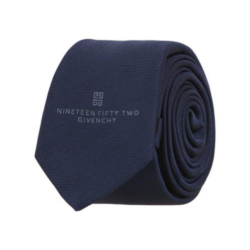 Givenchy logo embroidered silk tie