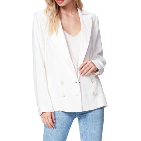 Paige rosette blazer in white