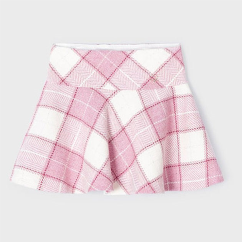 Mayoral pink plaid jacquard skirt