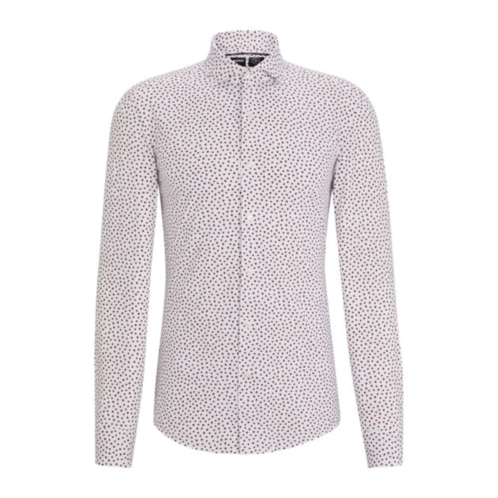 BOSS slim-fit shirt in printed performance-stretch fabric