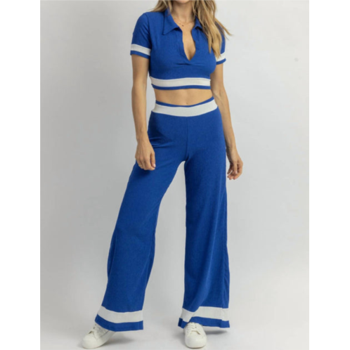 Fascination striped pant set in pacifica