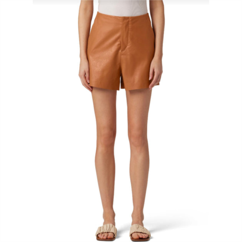 Joe weightless vegan leather shorts in almond