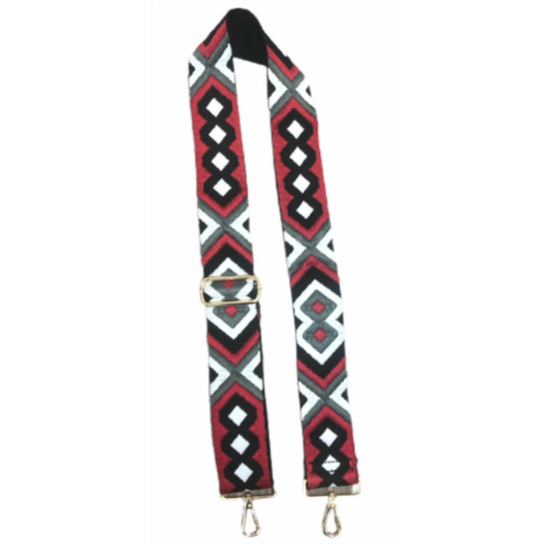 AHDORNED bag strap in grey/red aztec