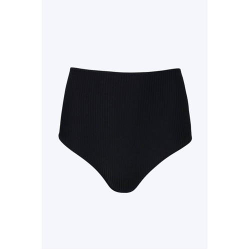 Aniela Parys mar high-waisted ribbed bikini bottom in black