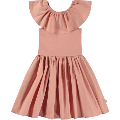 Molo pink organic cotton ruffle dress