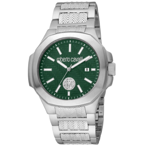 Roberto Cavalli mens classic green dial watch