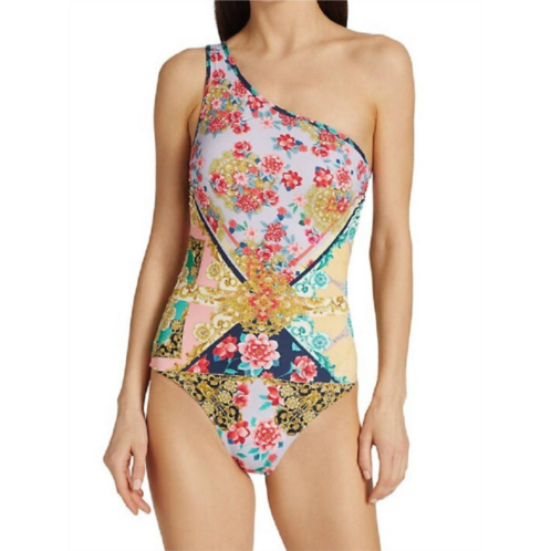 Johnny Was raina one-shoulder one piece swimsuit in multi