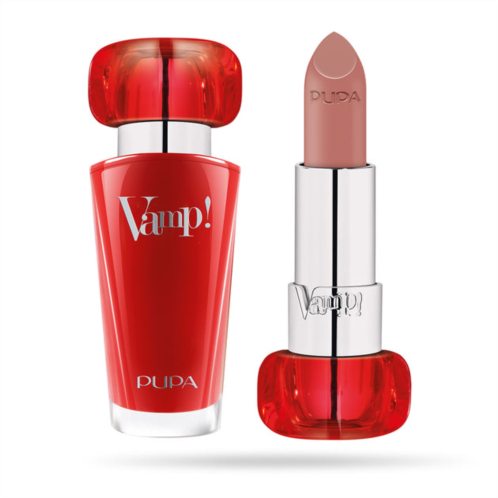 Pupa Milano vamp! extreme colour lipstick with plumping treatment - 101 warm nude by for women - 0.12