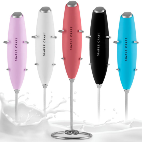 Zulay Kitchen electric handheld milk frother with stand