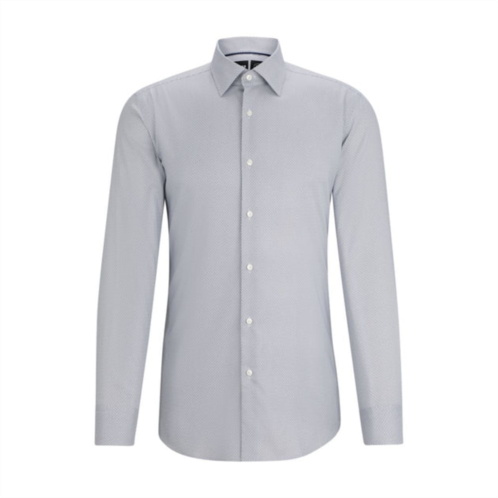 BOSS slim-fit shirt in printed performance-stretch twill